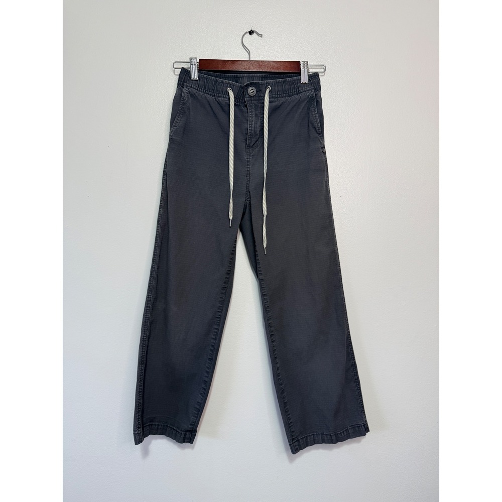 Vuori Ripstop Pant Charcoal Grey Organic Cotton Straight‎ Leg VW416 Womens XS